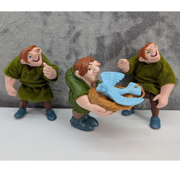 3 Quasimodo figures Disney's Hunchback of Notre Dame Burger King kids toy - Picture 3 of 6